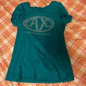 Blue Armani Exchange Tee
